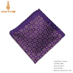 Men's Brand Handkerchief Vintage Geometric Pocket Square Soft Hankies Wedding Party Business Silk Colorful Chest Towel Gift Navy