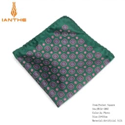 Men's Brand Handkerchief Vintage Geometric Pocket Square Soft Hankies Wedding Party Business Silk Colorful Chest Towel Gift Navy