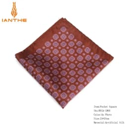 Men's Brand Handkerchief Vintage Geometric Pocket Square Soft Hankies Wedding Party Business Silk Colorful Chest Towel Gift Navy