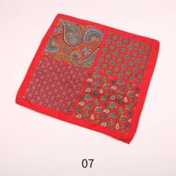 28CM Vintage Floral Handkerchief Men Suit Formal Pocket Square Silk Paisley Hanky Ladies Travel Wristband Bag Accessories Scarf