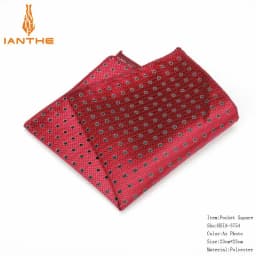 Luxury Men's Handkerchief Polka Dot Floral Wowen Jacquard Hankies Polyester Hanky Business Pocket Square Chest Towel 23*23CM