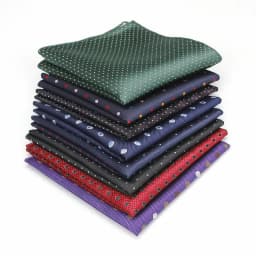 Luxury Men's Handkerchief Polka Dot Floral Wowen Jacquard Hankies Polyester Hanky Business Pocket Square Chest Towel 23*23CM