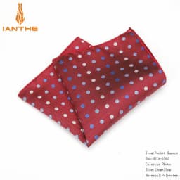 Luxury Men's Handkerchief Polka Dot Floral Wowen Jacquard Hankies Polyester Hanky Business Pocket Square Chest Towel 23*23CM