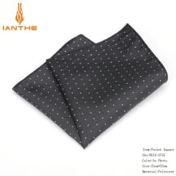 Luxury Men's Handkerchief Polka Dot Floral Wowen Jacquard Hankies Polyester Hanky Business Pocket Square Chest Towel 23*23CM
