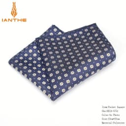 Luxury Men's Handkerchief Polka Dot Floral Wowen Jacquard Hankies Polyester Hanky Business Pocket Square Chest Towel 23*23CM