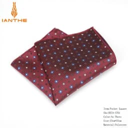 Luxury Men's Handkerchief Polka Dot Floral Wowen Jacquard Hankies Polyester Hanky Business Pocket Square Chest Towel 23*23CM