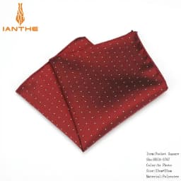 Luxury Men's Handkerchief Polka Dot Floral Wowen Jacquard Hankies Polyester Hanky Business Pocket Square Chest Towel 23*23CM