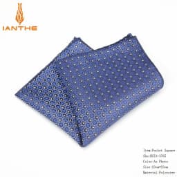Luxury Men's Handkerchief Polka Dot Floral Wowen Jacquard Hankies Polyester Hanky Business Pocket Square Chest Towel 23*23CM