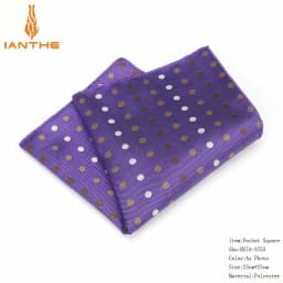 Luxury Men's Handkerchief Polka Dot Floral Wowen Jacquard Hankies Polyester Hanky Business Pocket Square Chest Towel 23*23CM