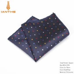 Luxury Men's Handkerchief Polka Dot Floral Wowen Jacquard Hankies Polyester Hanky Business Pocket Square Chest Towel 23*23CM