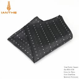 Luxury Men's Handkerchief Polka Dot Floral Wowen Jacquard Hankies Polyester Hanky Business Pocket Square Chest Towel 23*23CM