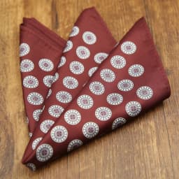 French New Oversized 27cm Mens Red Pocket Square Floral Paisley Print Handkerchief Wedding Party Tuxedo Accessories Groom Hanky