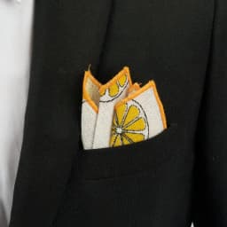 New Fruits Printed Pocket Square for Mens Fashion Linen Handkerchiefs Wedding Party Groom Suits Pocket Towel Beige Casual Hanky