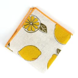 New Fruits Printed Pocket Square for Mens Fashion Linen Handkerchiefs Wedding Party Groom Suits Pocket Towel Beige Casual Hanky