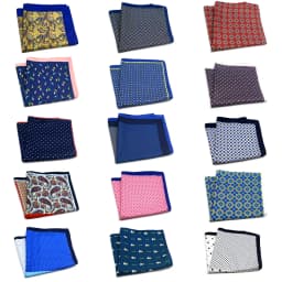Wholesale 15 Piecess Men's Pocket Squares 12.5In Large Silky Floral Pocket Square For Men Women Handkerchiefs Set Assorted