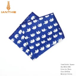 New High Quality Men's 100% Cotton Animals Handkerchief For Man Fish Bear Print Pocket Square Chest Towel SuitS Hankies 25*25cm
