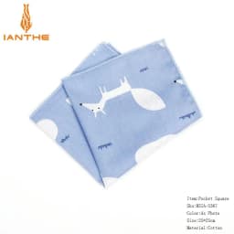 New High Quality Men's 100% Cotton Animals Handkerchief For Man Fish Bear Print Pocket Square Chest Towel SuitS Hankies 25*25cm