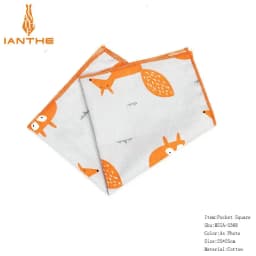 New High Quality Men's 100% Cotton Animals Handkerchief For Man Fish Bear Print Pocket Square Chest Towel SuitS Hankies 25*25cm