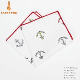 New High Quality Men's 100% Cotton Animals Handkerchief For Man Fish Bear Print Pocket Square Chest Towel SuitS Hankies 25*25cm