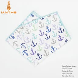 New High Quality Men's 100% Cotton Animals Handkerchief For Man Fish Bear Print Pocket Square Chest Towel SuitS Hankies 25*25cm