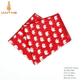 New High Quality Men's 100% Cotton Animals Handkerchief For Man Fish Bear Print Pocket Square Chest Towel SuitS Hankies 25*25cm