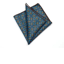 27cm Retro British Style Brown Pocket Square Animal Flower Printed Polyester Handkerchief For Men Towel Formal Suit Tuxedo Hanky