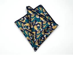 27cm Retro British Style Brown Pocket Square Animal Flower Printed Polyester Handkerchief For Men Towel Formal Suit Tuxedo Hanky