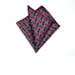 27cm Retro British Style Brown Pocket Square Animal Flower Printed Polyester Handkerchief For Men Towel Formal Suit Tuxedo Hanky