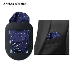 Fashion Pocket Square Holder Handkerchief Keeper Organizer Man Prefolded Handkerchiefs For Men Gentlemen Suit Wearing Accessory