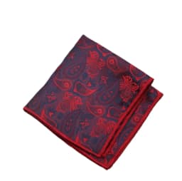 23*23CM Luxury Men's Handkerchief Flower Striped Floral Hankies Polyester Hanky Business red Pocket Square Chest Towel Wedding