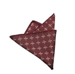 23*23CM Luxury Men's Handkerchief Flower Striped Floral Hankies Polyester Hanky Business red Pocket Square Chest Towel Wedding