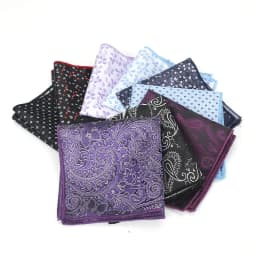 Polyester Hanky Paisley Men Fashion Dot Pocket Square Handkerchiefs for Men Suit Tie Dress Shirts Flower Jacquard Handkerchief