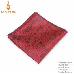 Polyester Hanky Paisley Men Fashion Dot Pocket Square Handkerchiefs for Men Suit Tie Dress Shirts Flower Jacquard Handkerchief
