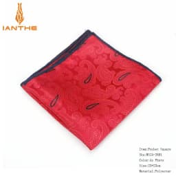 Polyester Hanky Paisley Men Fashion Dot Pocket Square Handkerchiefs for Men Suit Tie Dress Shirts Flower Jacquard Handkerchief