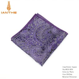 Polyester Hanky Paisley Men Fashion Dot Pocket Square Handkerchiefs for Men Suit Tie Dress Shirts Flower Jacquard Handkerchief