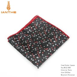 Polyester Hanky Paisley Men Fashion Dot Pocket Square Handkerchiefs for Men Suit Tie Dress Shirts Flower Jacquard Handkerchief