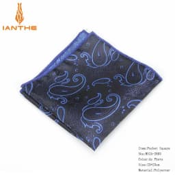 Polyester Hanky Paisley Men Fashion Dot Pocket Square Handkerchiefs for Men Suit Tie Dress Shirts Flower Jacquard Handkerchief