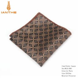 Polyester Hanky Paisley Men Fashion Dot Pocket Square Handkerchiefs for Men Suit Tie Dress Shirts Flower Jacquard Handkerchief