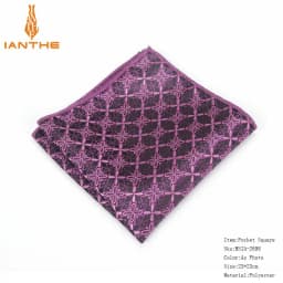 Polyester Hanky Paisley Men Fashion Dot Pocket Square Handkerchiefs for Men Suit Tie Dress Shirts Flower Jacquard Handkerchief