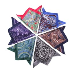 2018 Men's Brand Handkerchief Vintage Paisley Pocket Square Soft Hankies Wedding Party Business Artificial Silk Chest Towel Gift