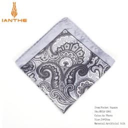 2018 Men's Brand Handkerchief Vintage Paisley Pocket Square Soft Hankies Wedding Party Business Artificial Silk Chest Towel Gift