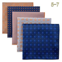 5 Pieces Mens Pocket Squares Set Party Wedding Gift Handkerchief Fashion Formal Bundle Hanky Luxury Unique