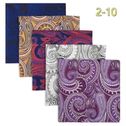 5 Pieces Mens Pocket Squares Set Party Wedding Gift Handkerchief Fashion Formal Bundle Hanky Luxury Unique