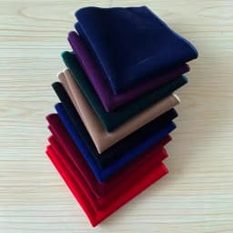 24cm New Fashion Velvet Solid Color Pocket Square For Men Elegant Black Red Brown Handkerchief Wedding Tuxedo Suit Accessories