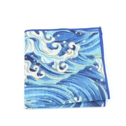 High Quality Cute Linen Cartoon Handkerchief For Men Cat Polar Bear Watermelon Wave Printed Pocket Square Funny Hanky Accessorie