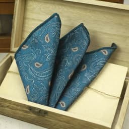 2026 New Colorful Men's Pocket Square Soft Green White Paisley Handkerchief Polyester Woven Plaid Hanky Wedding Shirt Accessory