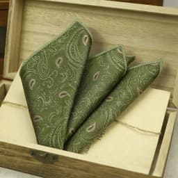 2026 New Colorful Men's Pocket Square Soft Green White Paisley Handkerchief Polyester Woven Plaid Hanky Wedding Shirt Accessory