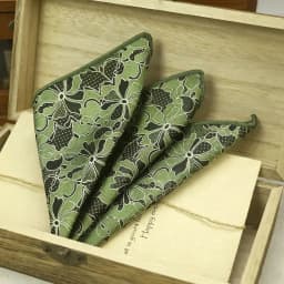 2026 New Colorful Men's Pocket Square Soft Green White Paisley Handkerchief Polyester Woven Plaid Hanky Wedding Shirt Accessory