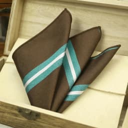 23CM New Trendy Striped Pocket Square Luxury Mens White Dots Polyester Woven Handkerchief Wedding Groom Tuxedo Accessories Hanky