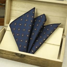 23CM New Trendy Striped Pocket Square Luxury Mens White Dots Polyester Woven Handkerchief Wedding Groom Tuxedo Accessories Hanky